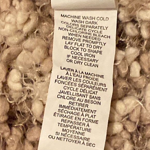 Kenzie Chunky Textured Boucle Loose Knit Sweater Vest Size Tan Medium - Picture 11 of 11